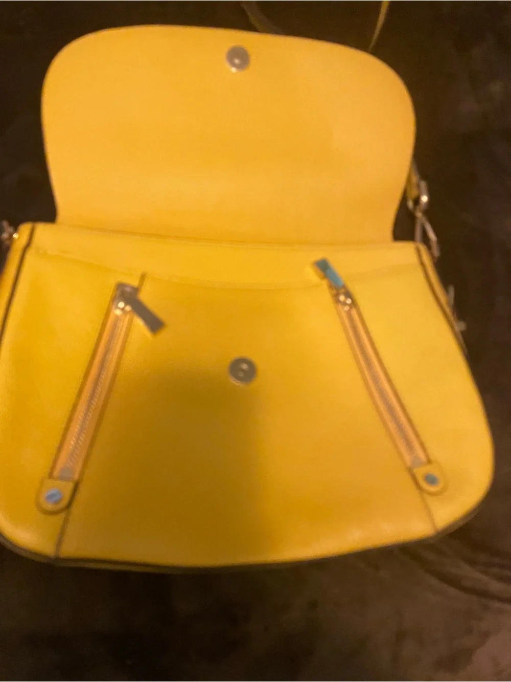 Michael Kors Bright Yellow Pebble Leather Crossbody. New without tags.